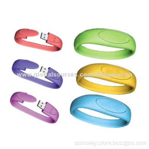 Bracelet USB Flash Drives, 10-year Data Retention, Available in Various Sizes